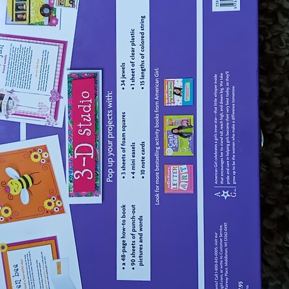 American Girl (rare) 2000's 3D Studio craft set - Picture 4 of 4